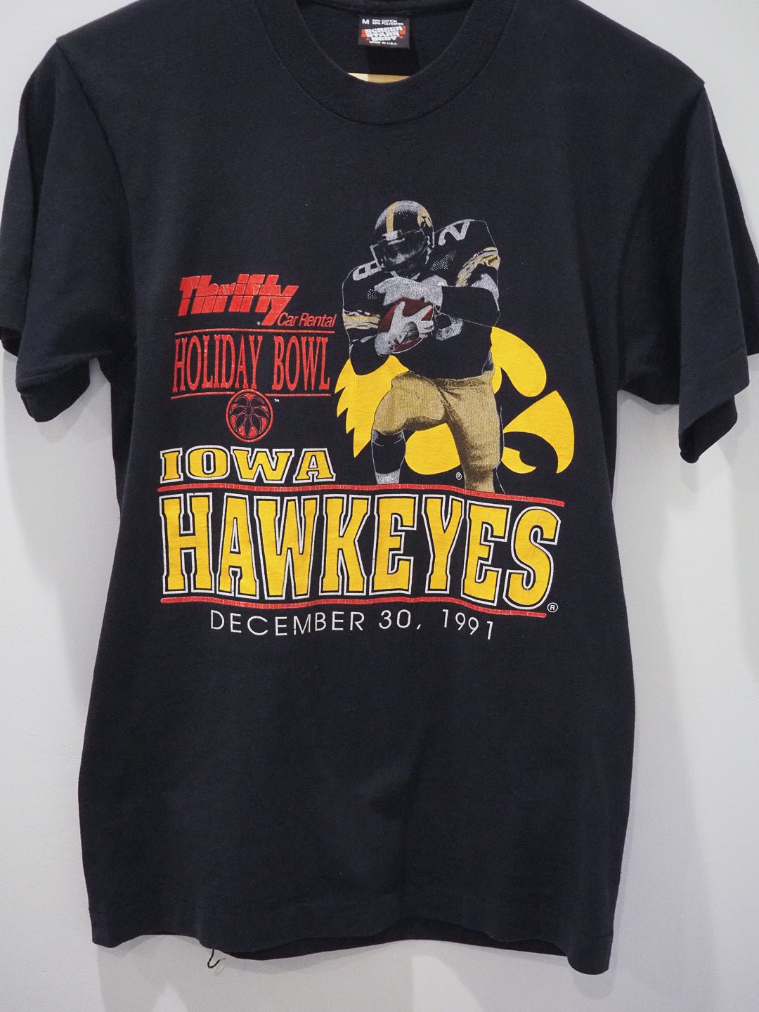 1991 Iowa Hawkeyes Holiday Bowl T-Shirt - Screen Stars Clothes - Screen Stars - Afterthought Vintage
