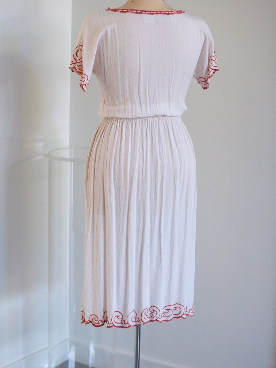 80s HiBis Lace Works Floral Embroidered Sundress Clothes - Afterthought Vintage