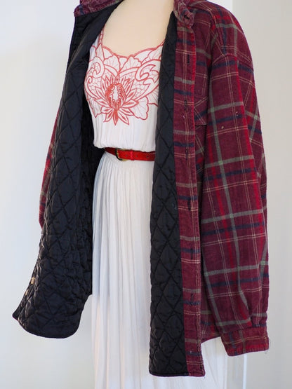 80s Threads Unlimited Quilted Flannel Clothes - Afterthought Vintage
