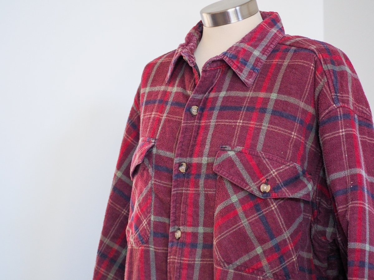 80s Threads Unlimited Quilted Flannel Clothes - Afterthought Vintage