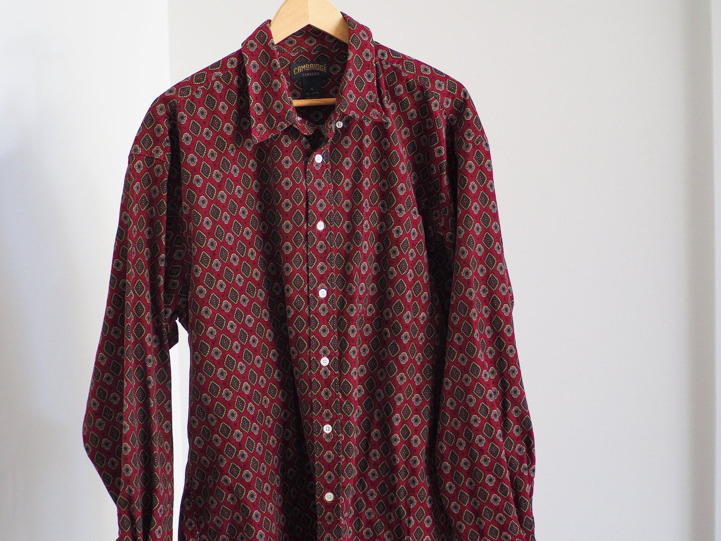 90s Cambridge Classics Paisley Corduroy Button Down Clothes - Cambridge Classics - Afterthought Vintage