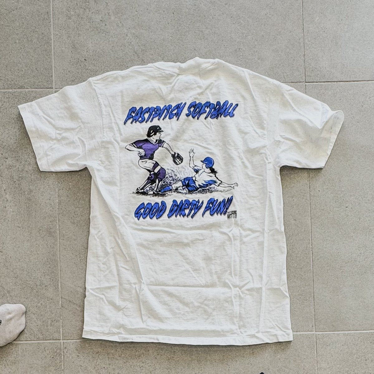 90s ‘Dirty Fun’ Hardcore Softball Tee - Deadstock Vintage T-Shirt Clothes - Afterthought Vintage