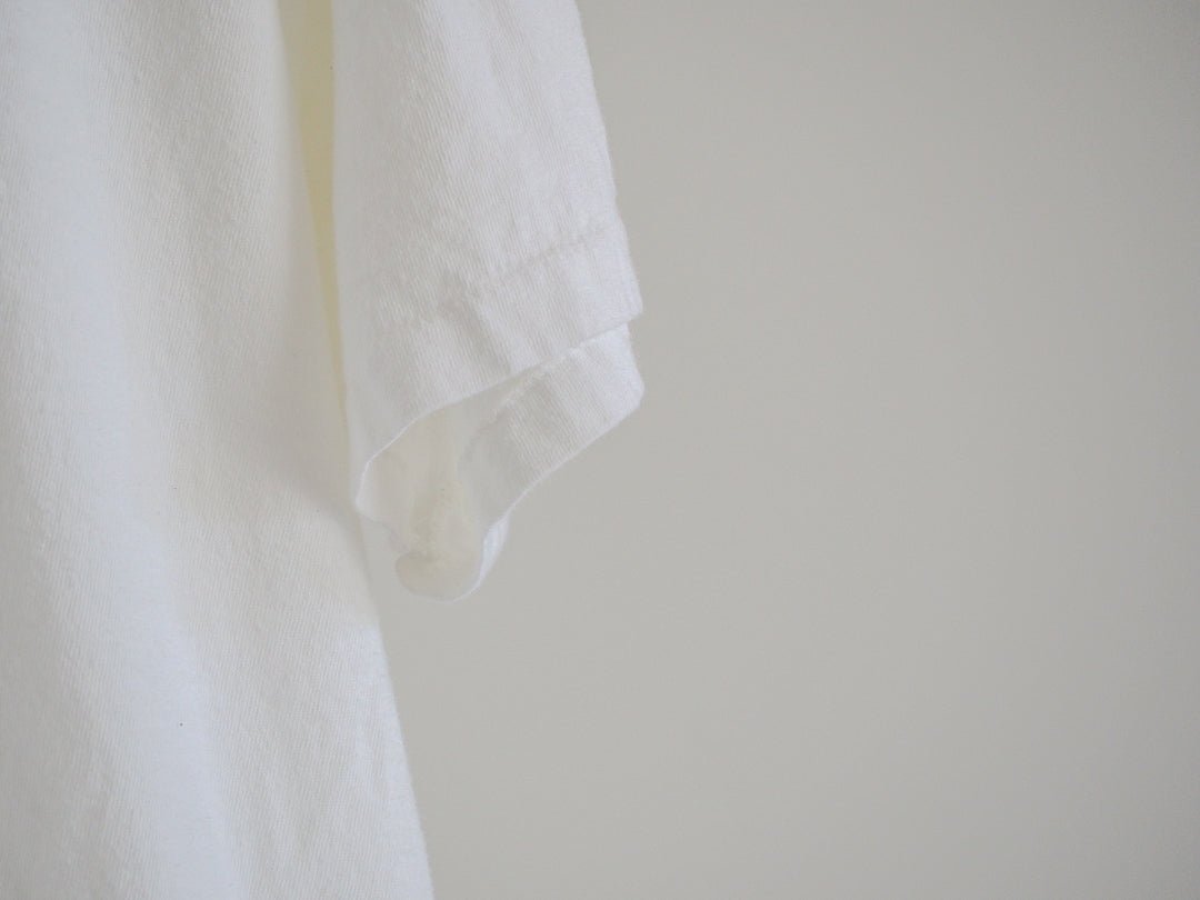 90s Hanes Plain White T-Shirt - Single Stitch - Afterthought Vintage