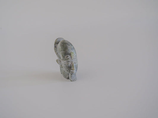 Carved Basalt Egyptian Pharaoh Head Paperweight Lifestyle - Afterthought Vintage
