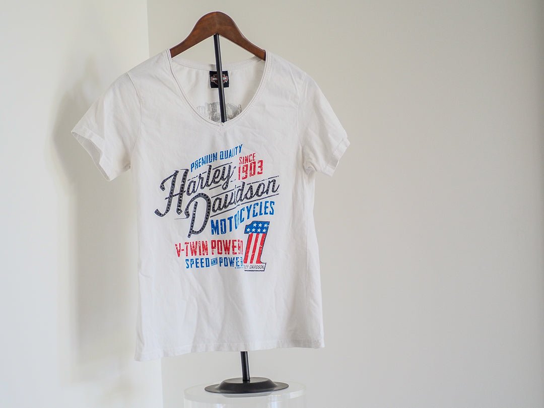 Harley - Davidson Patriotic Arizona Women's V - Neck - Afterthought Vintage