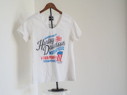 Harley - Davidson Patriotic Arizona Women's V - Neck - Afterthought Vintage