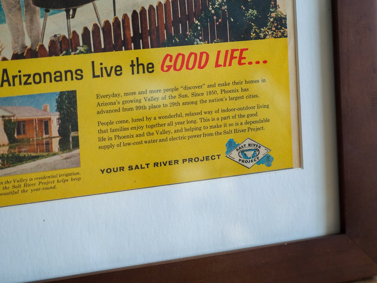 Original Print - 1962 Salt River Project Magazine Advertisement - Framed Lifestyle - Afterthought Vintage - Afterthought Vintage