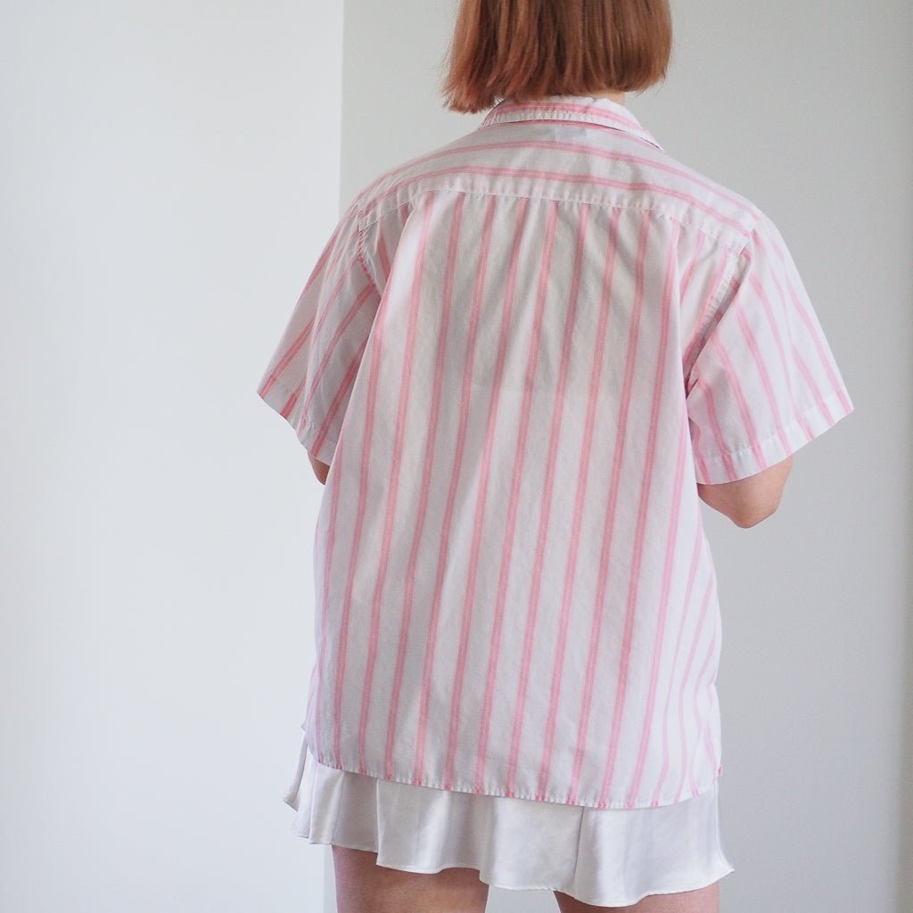 Vintage 1980s Favorites Pink Striped Button - Down Shirt Clothes - Afterthought Vintage