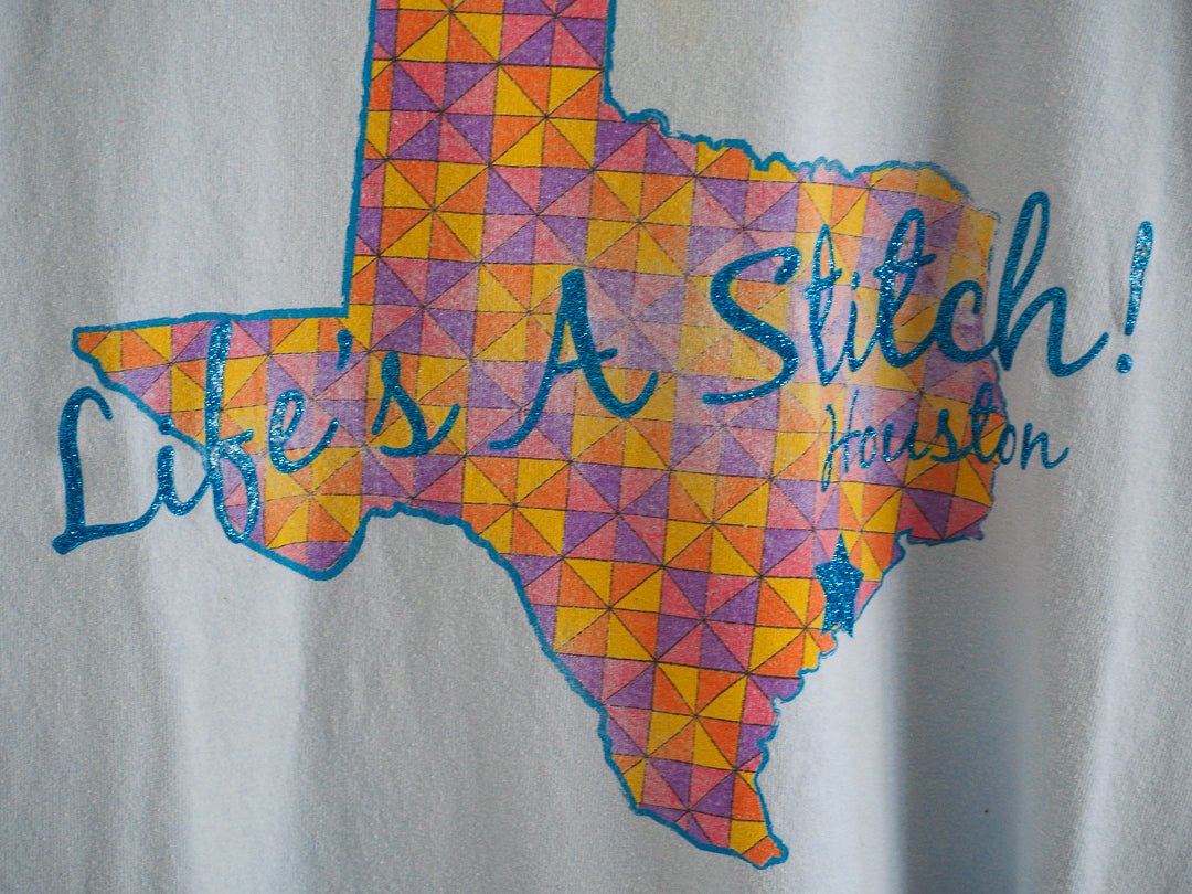 Y2K Life's a Stitch Houston, TX T-Shirt Clothes - Gildan Ultra Cottton - Afterthought Vintage