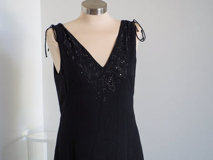 Y2K Lisa Ho Rhinestone Butterfly Evening Dress with Ties Clothes - Lisa Ho - Afterthought Vintage